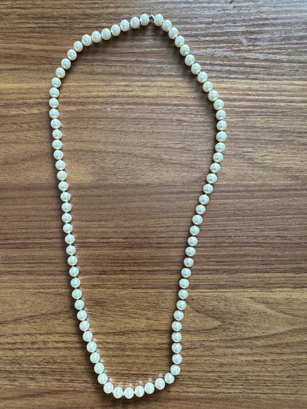 Faux pearl necklace